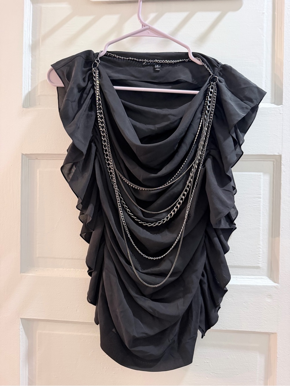 Vintage Y2KRobert Rodriguez sleeveless chain cowl-neck top